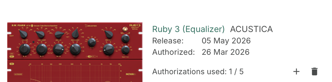 Acustica Audio RUBY 3